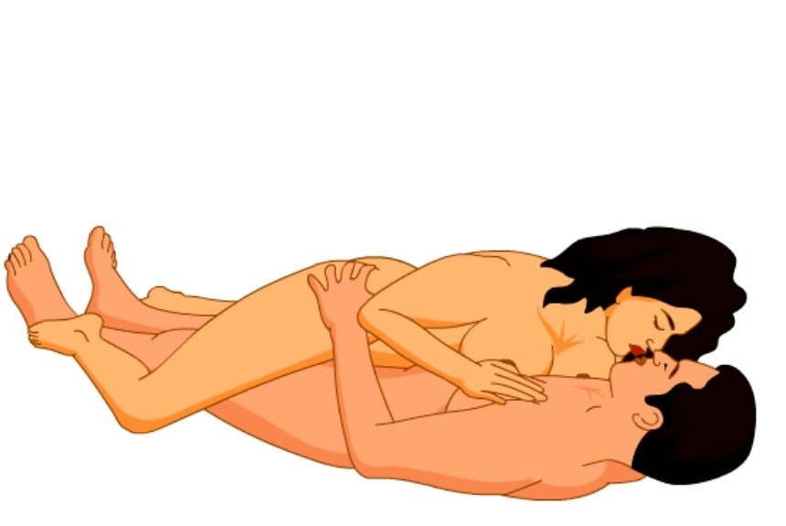 Human sex position with nipple sex position