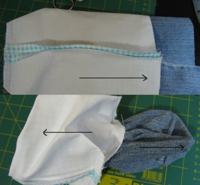 корзинка из джинса