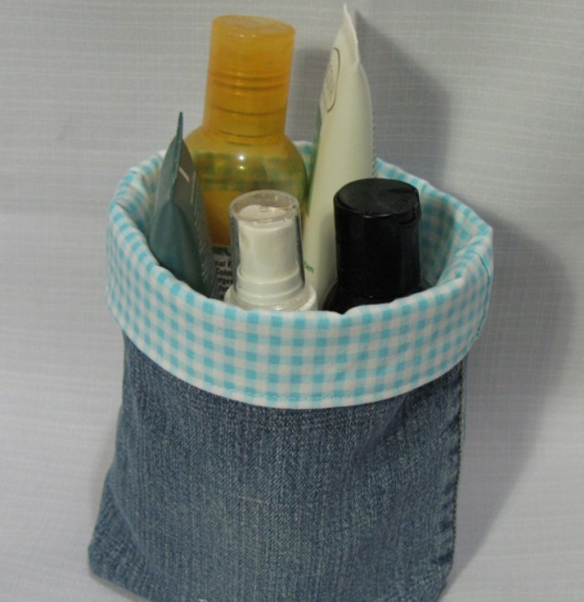 корзинка из джинса