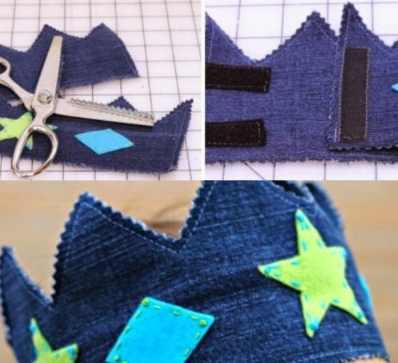 корона из джинсов