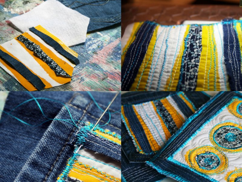 прихватки из джинса