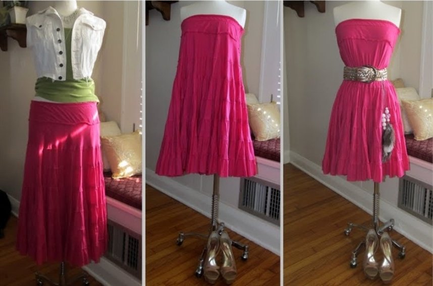 Как можно из юбки сделать платье