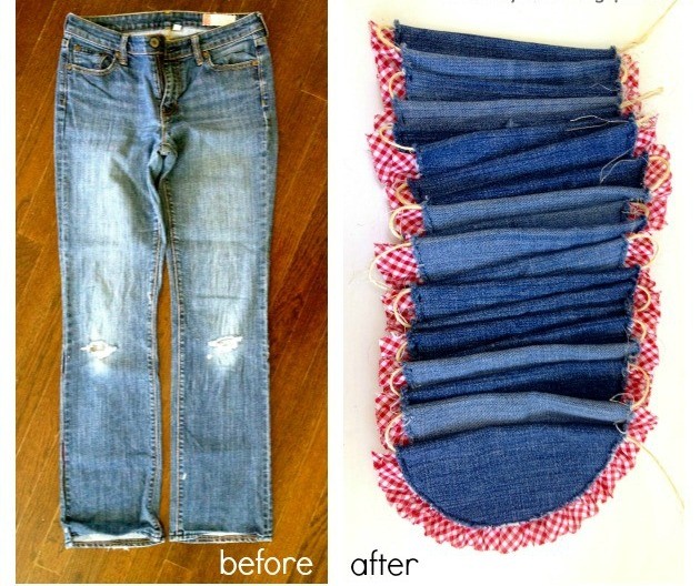 гирлянда из джинса своими руками