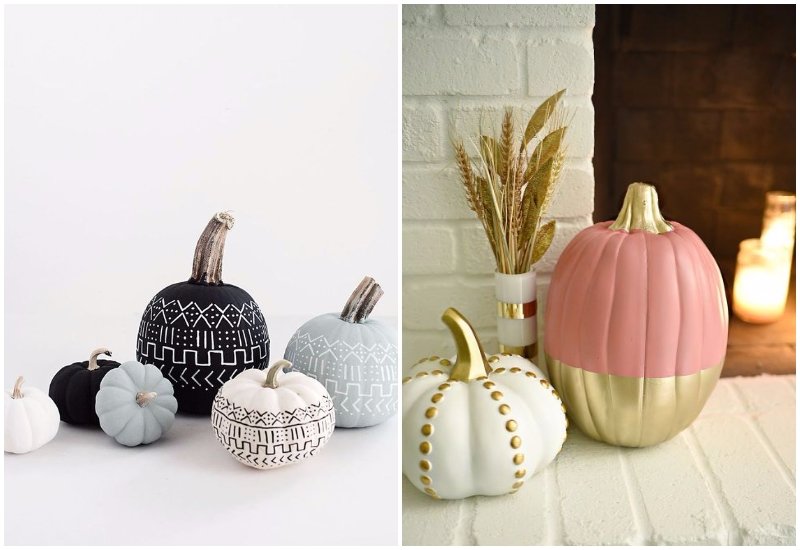 Разукрашенные тыквы Разукрашенные тыквы