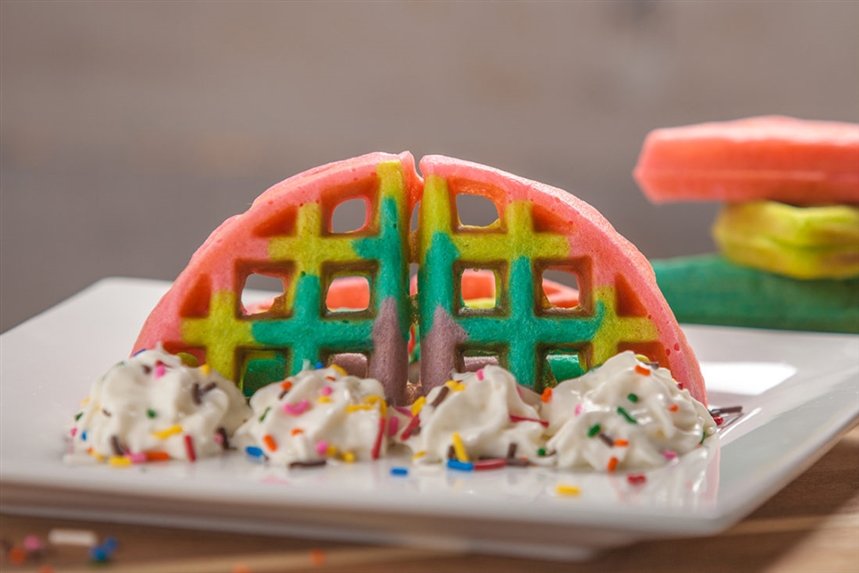 Радужные вафли