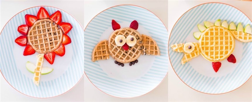 Вафли с фруктами
