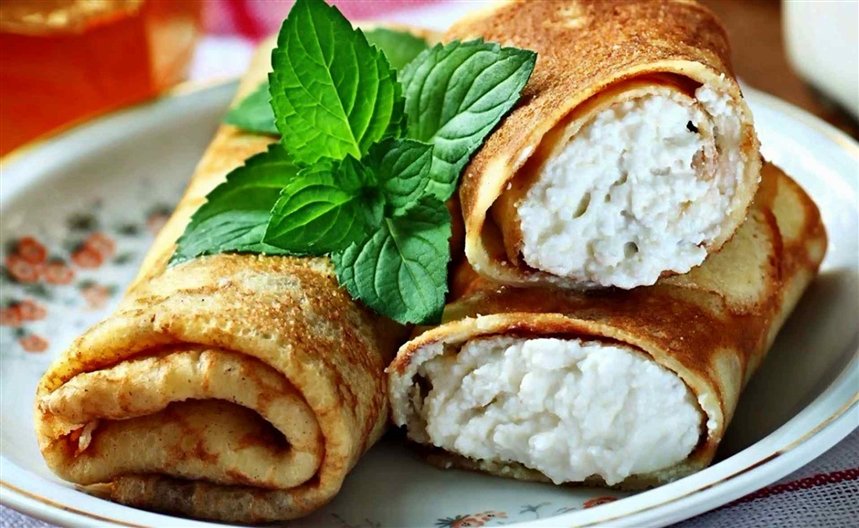 Блины с творогом Блины с творогом