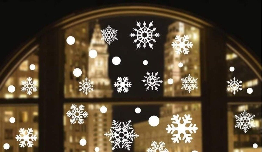 Новогодний декор окон 