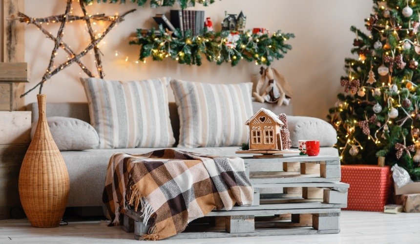 Новогодний декор в скандинавском стиле 