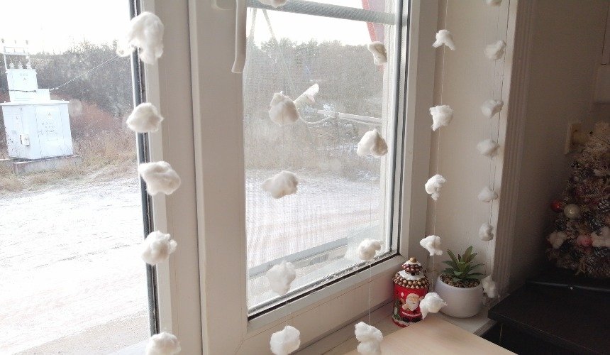 Новогодний декор окон 