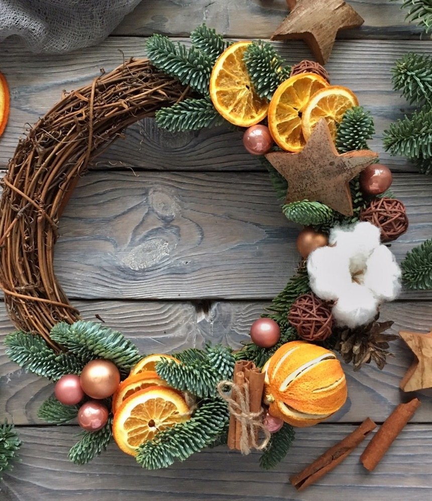 Новогодний венок своими руками 