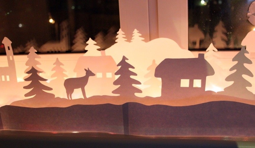 Новогодний декор окон 