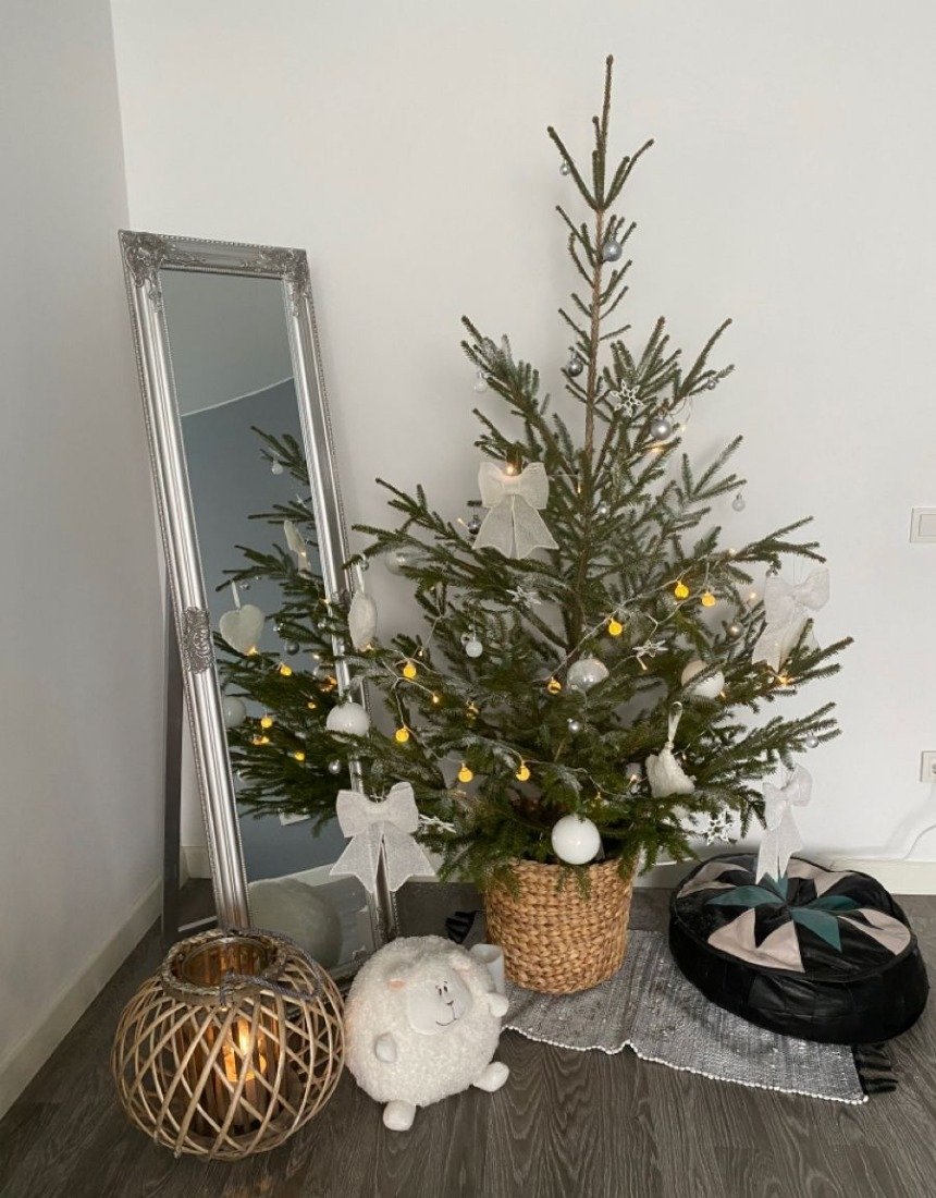 Стильное оформление новогодней елки в стиле лофт