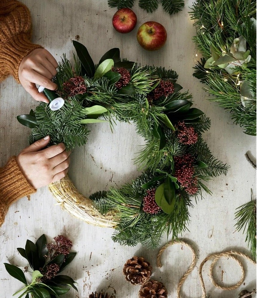 Новогодний венок своими руками 