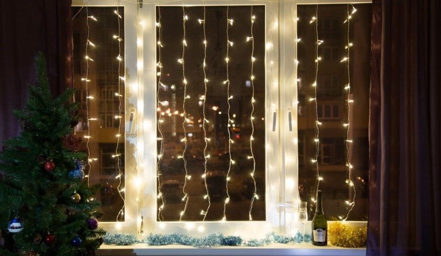 Новогодний декор окон 