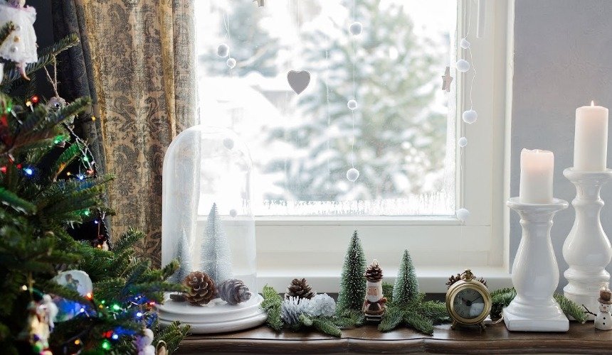 Новогодний декор окон 