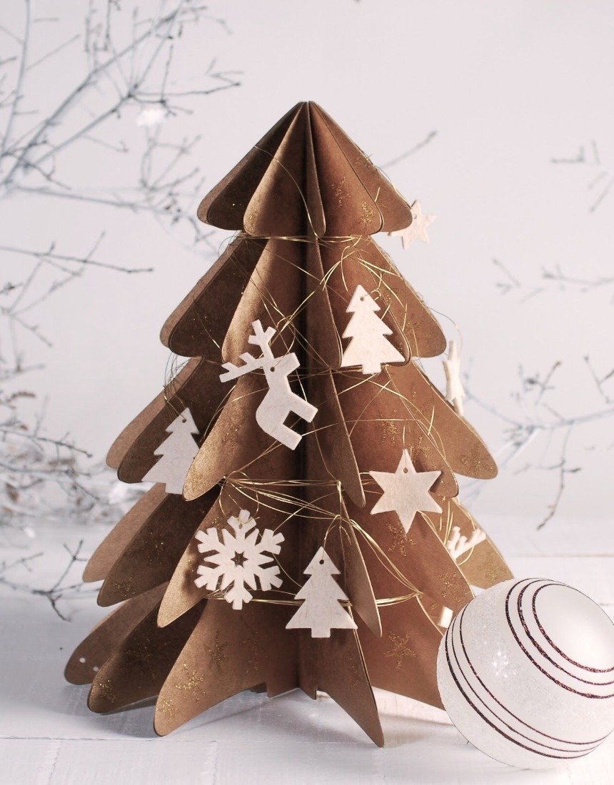 Новогодние игрушки из картона 