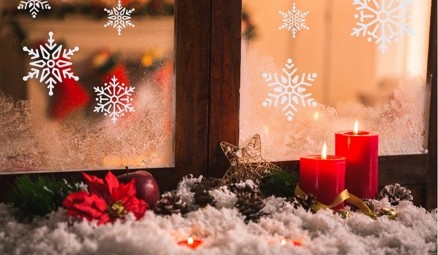 Новогодний декор окон 