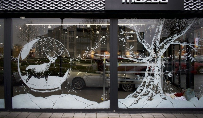 Новогодний декор окон 