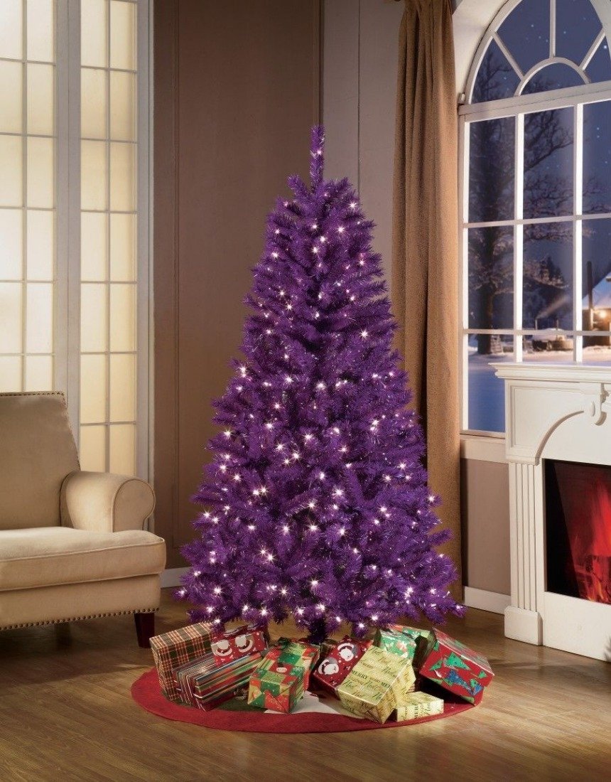 Стильное оформление новогодней елки