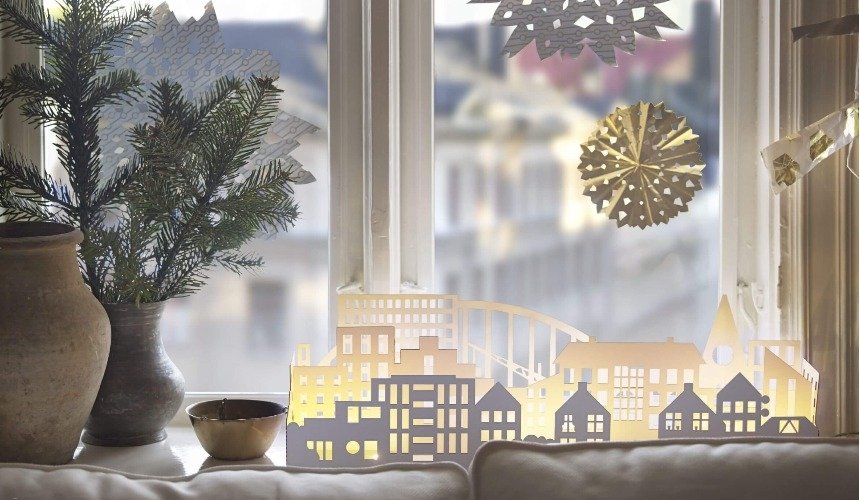 Новогодний декор окон 