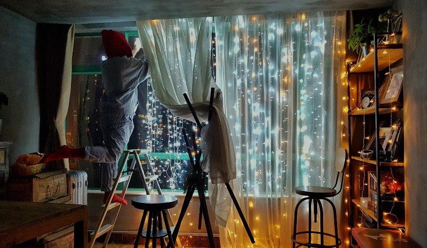 Новогодний декор окон 