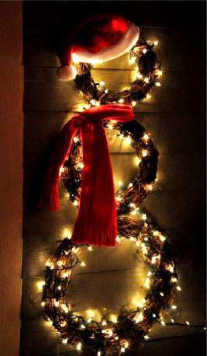 снеговик на двери