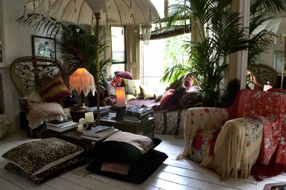 гостиная бохо