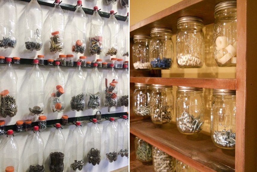 Пластиковая посуда как боксы для крепежа