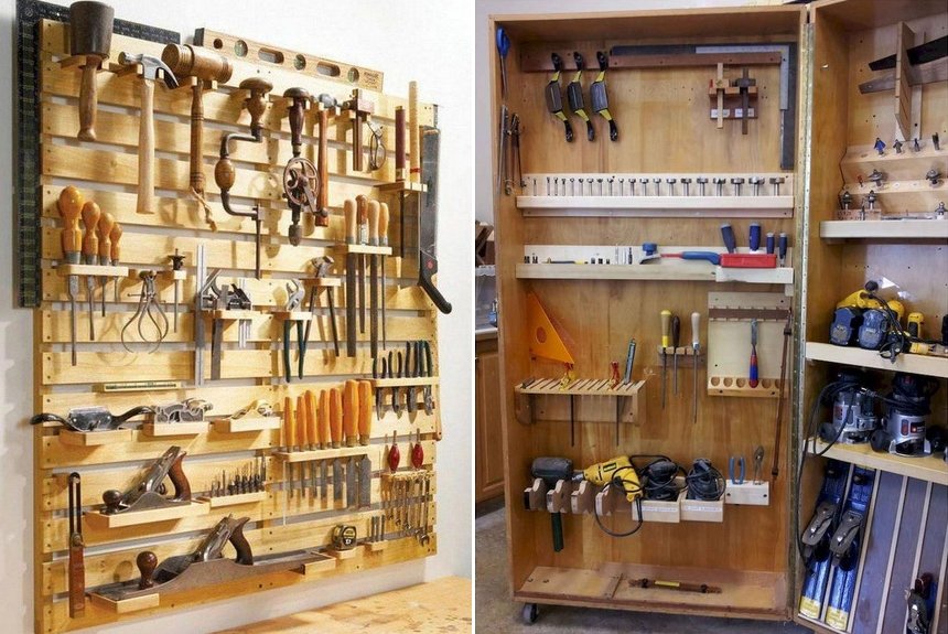 Стеллаж из досок