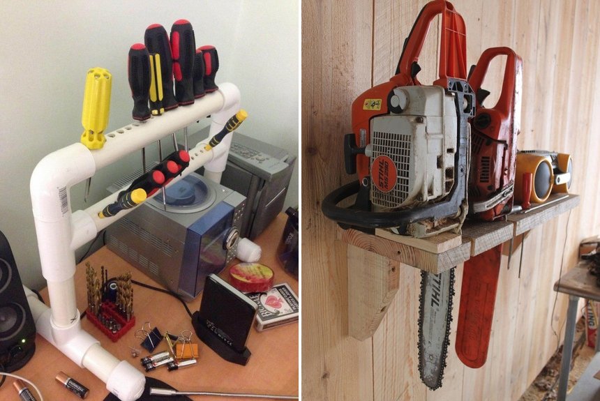 Стойка для отверток из труб ПВХ