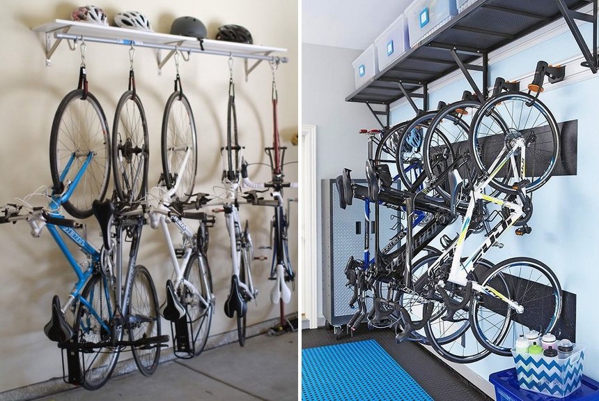 Место для велосипедов в гараже
