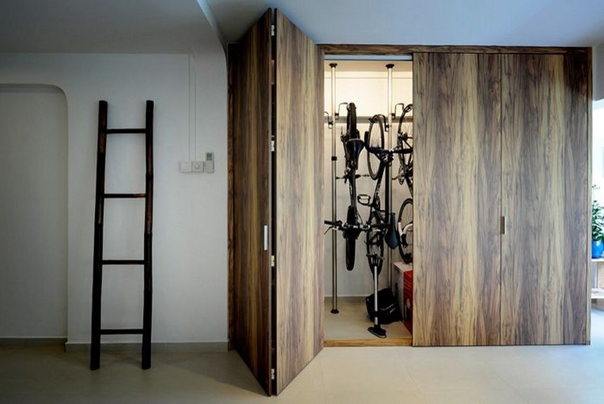 Встроенный шкаф для велосипедов