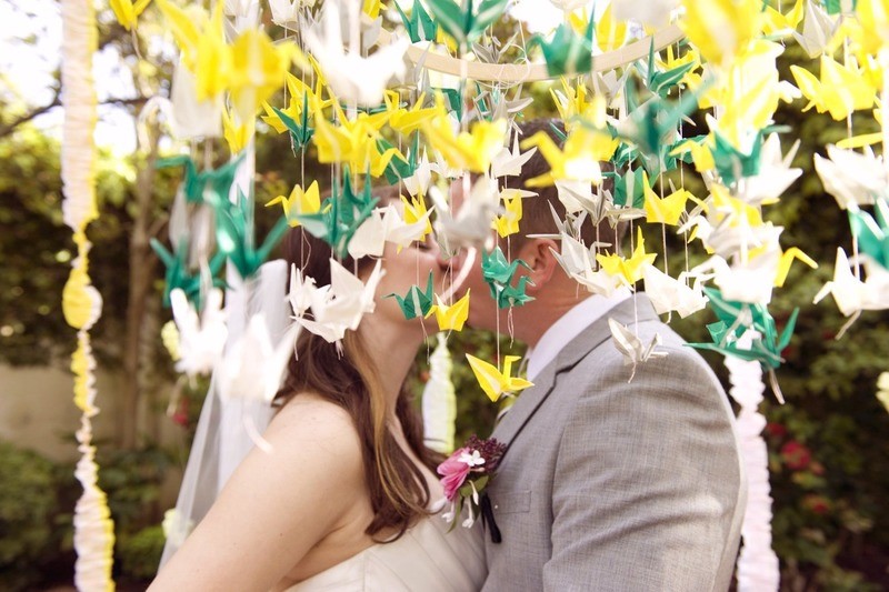 Свадебная фотосессия с журавликами Свадебная фотосессия с журавликами