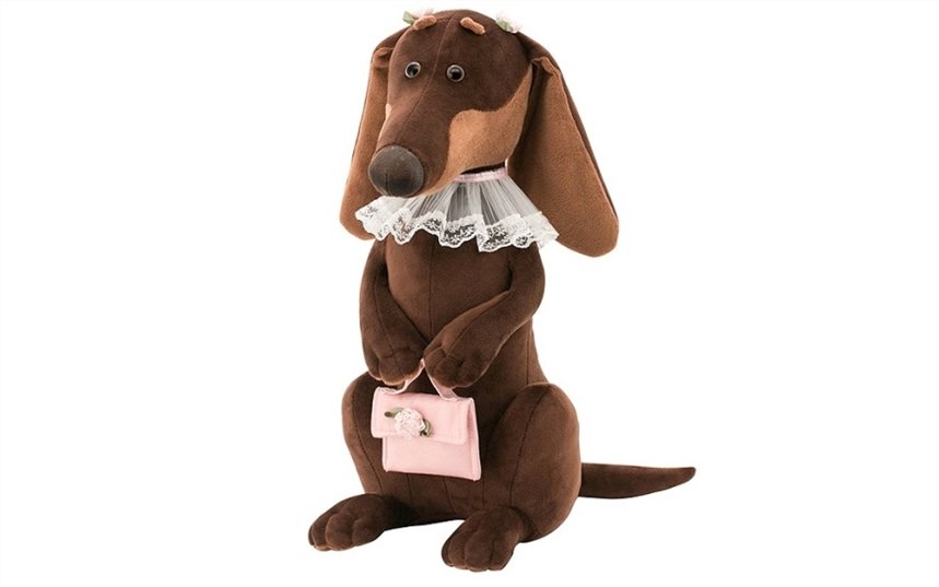 Плюшевая такса-символ года