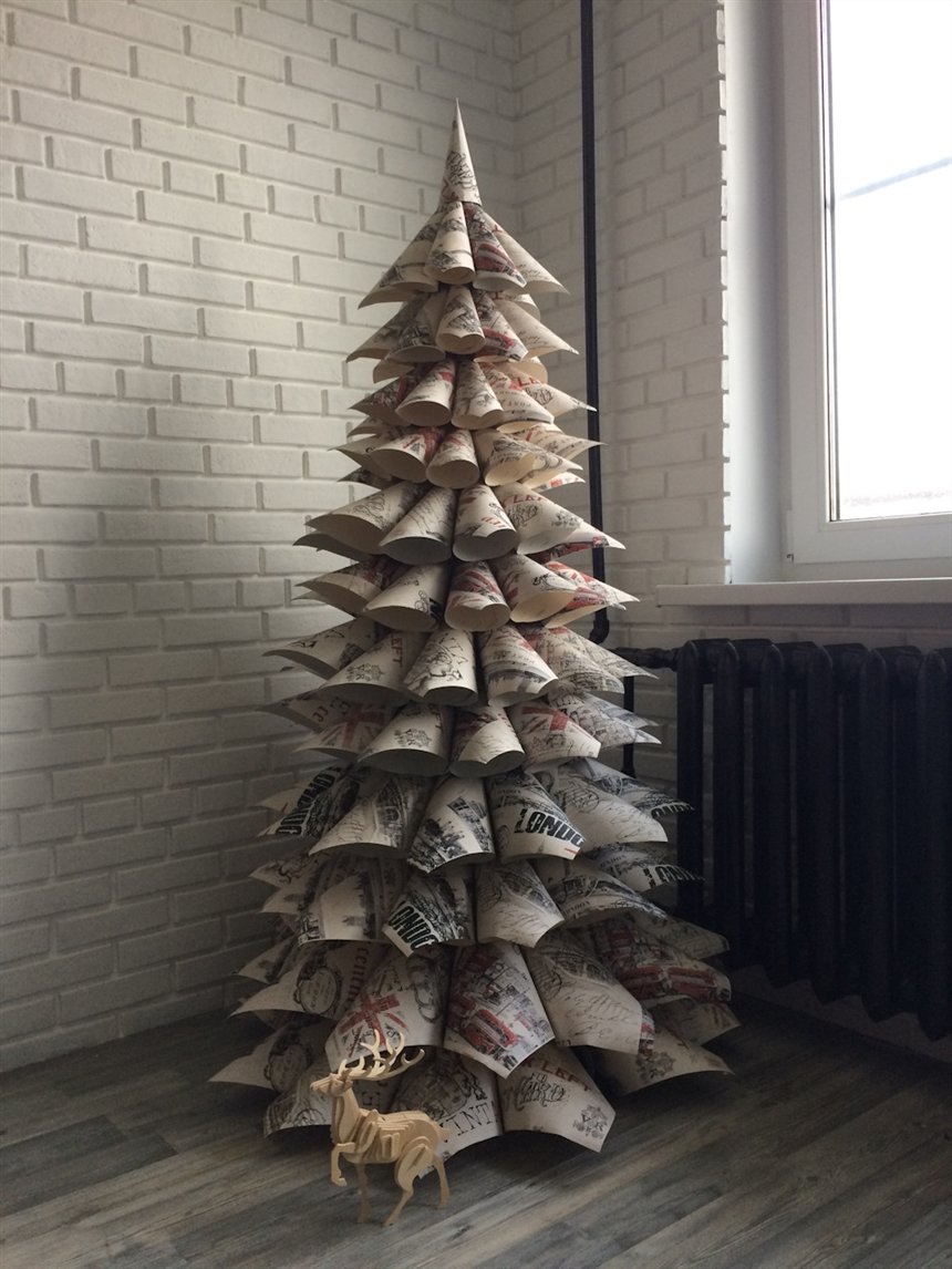 Бумажная елка