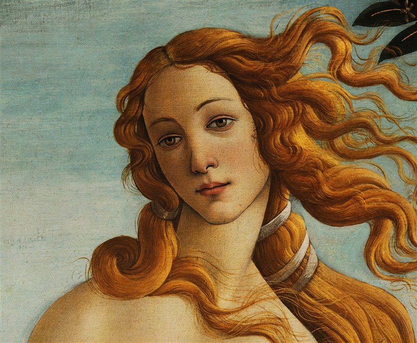 Венера. Фрагмент картины Ботичелли