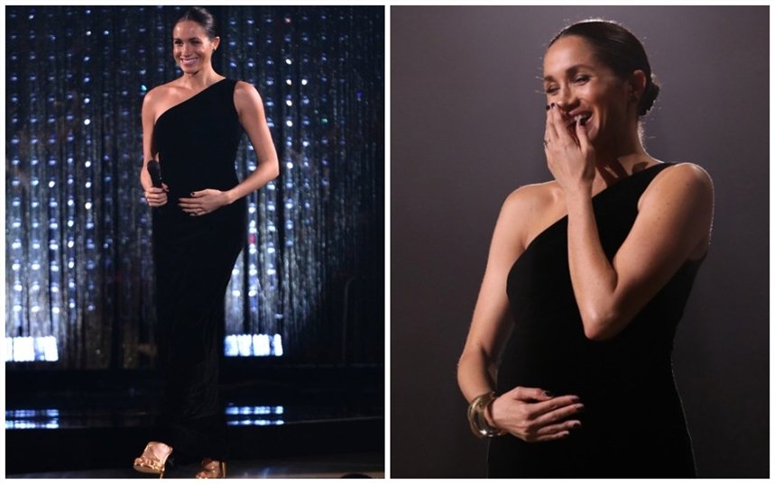 Черное платье с открытым плечом