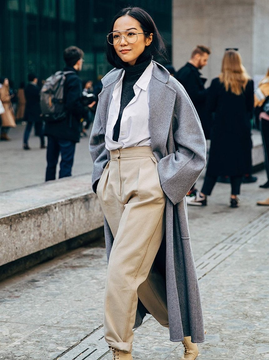 Модные луки с рубашкой на осень-зиму 