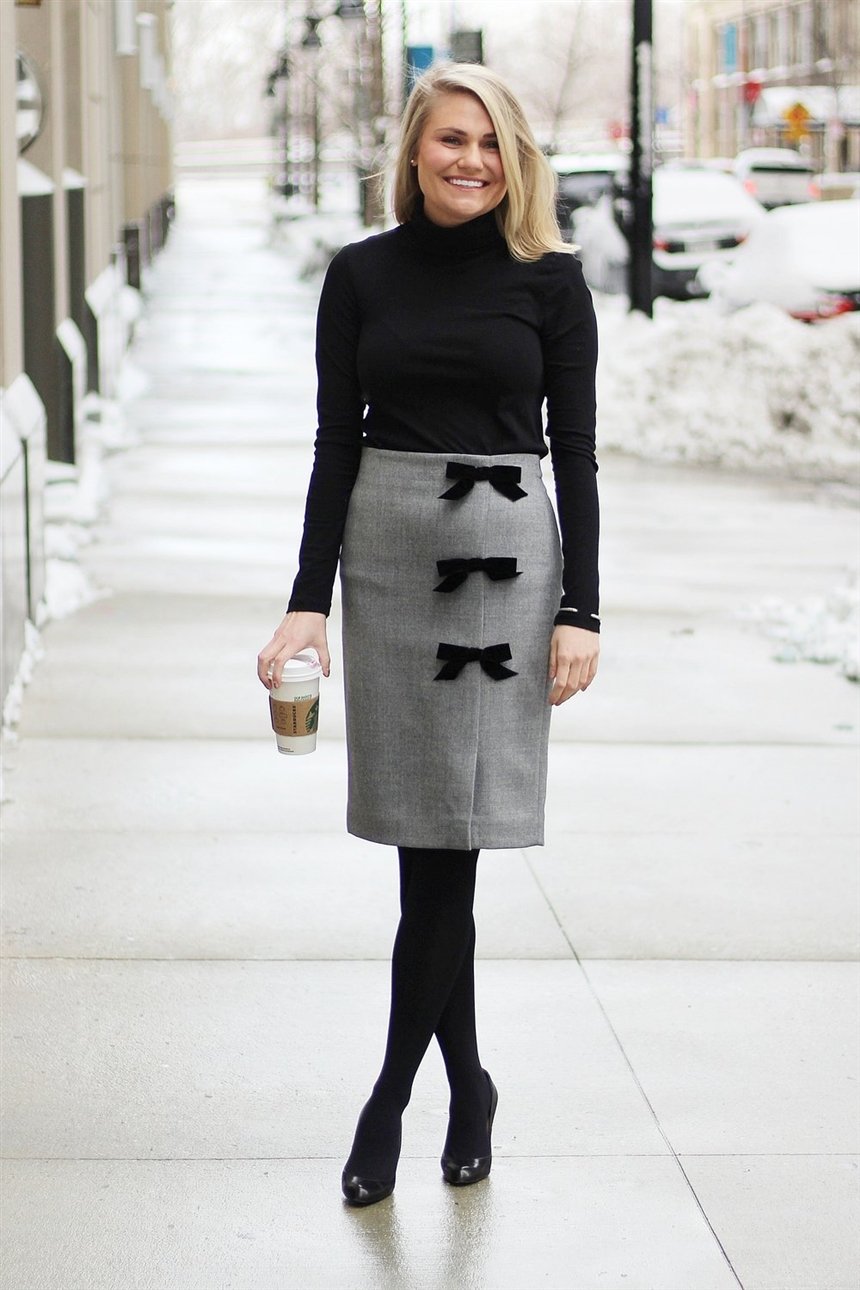 Гольф и юбка с бантиками Гольф и юбка с бантиками