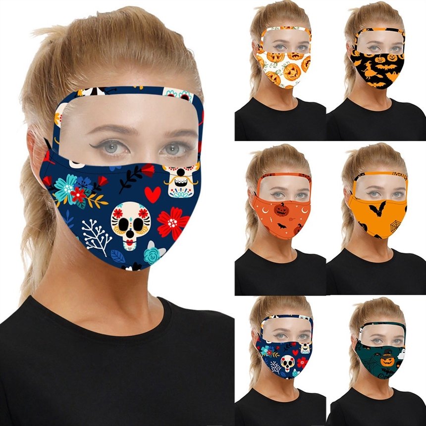 Противовирусная маска на Хэллоуин с экраном Противовирусная маска на Хэллоуин с экраном