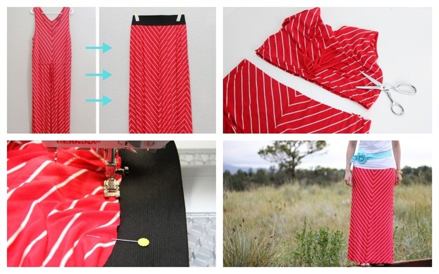 Юбка из сарафана Юбка из сарафана