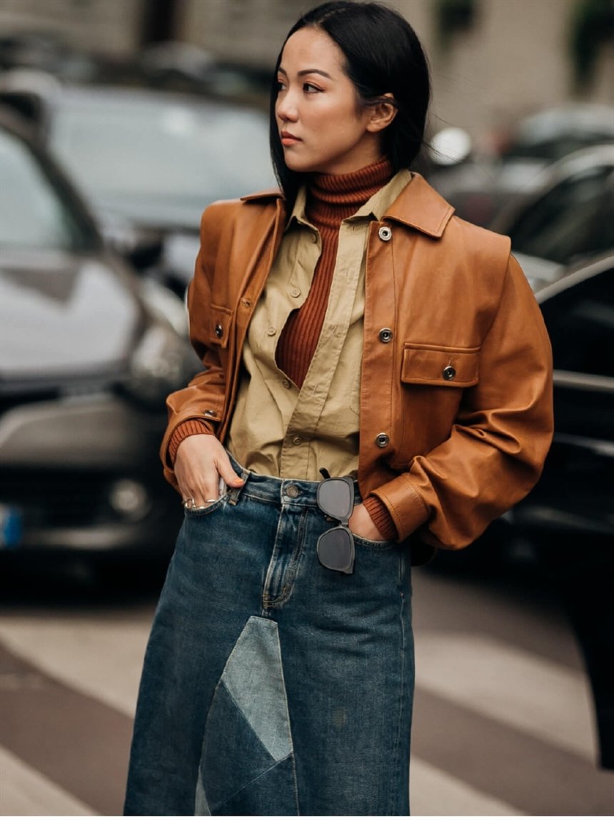 Модные луки с рубашкой на осень-зиму 