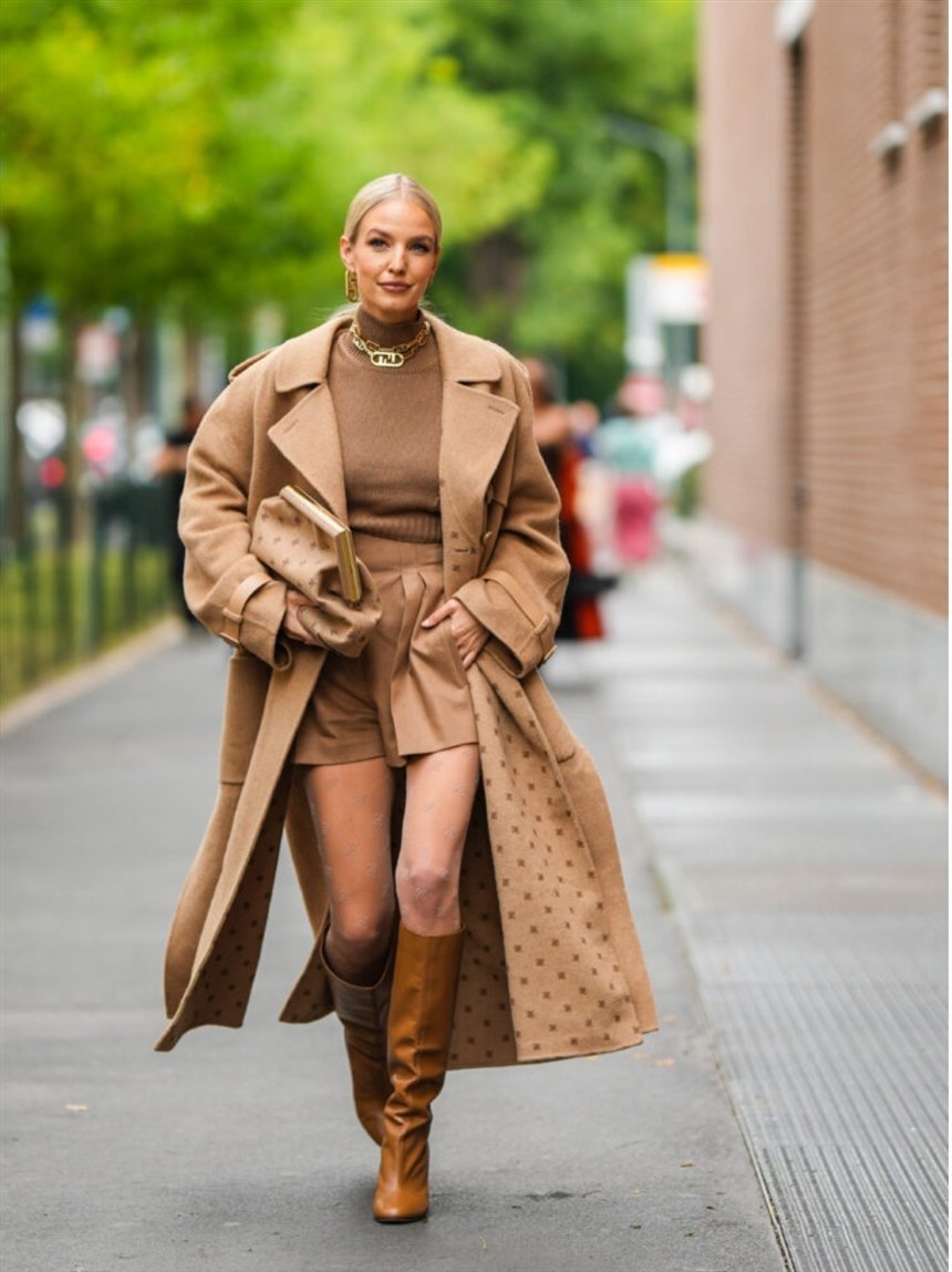 Образы с бежевым пальто Образы с бежевым пальто