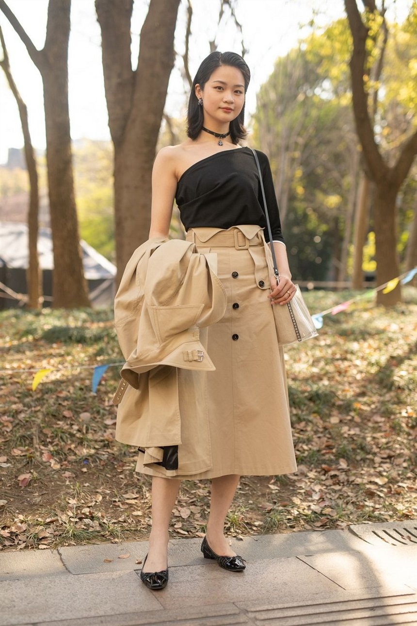 Юбка с тренчкотом