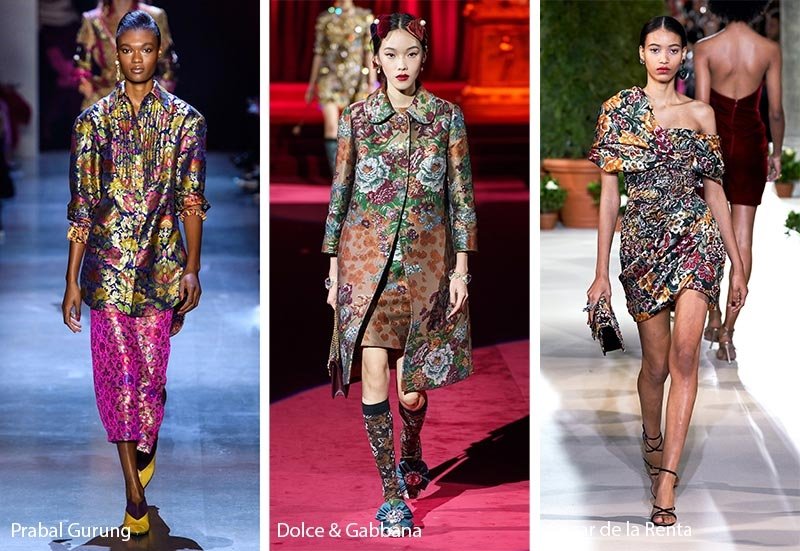 Узоры в стиле жаккарда и парчи