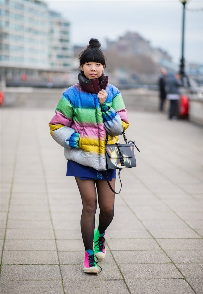 Дутая куртка в полоску Дутая куртка в полоску