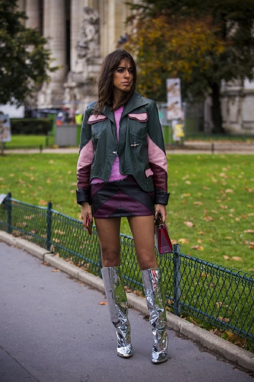 Куртка, свитер и юбка