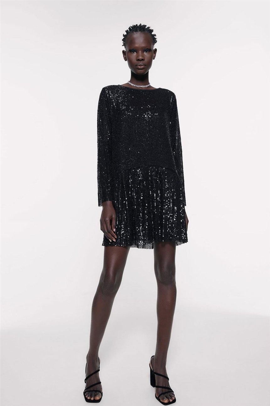 Платье с пайетками