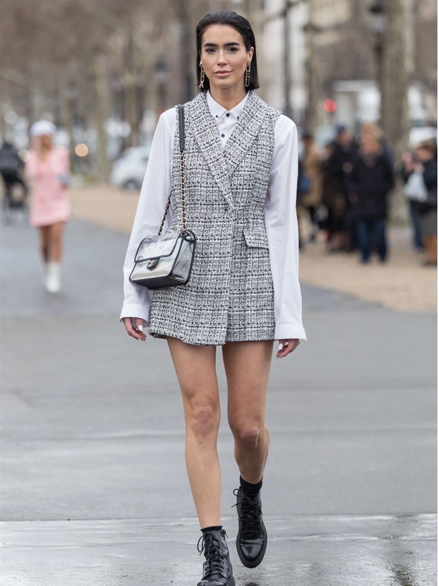 Модные луки с рубашкой на осень-зиму 